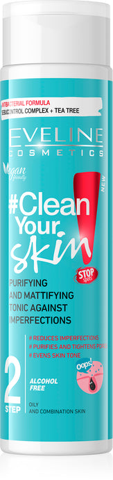 Eveline clean your skin tonik 225ml