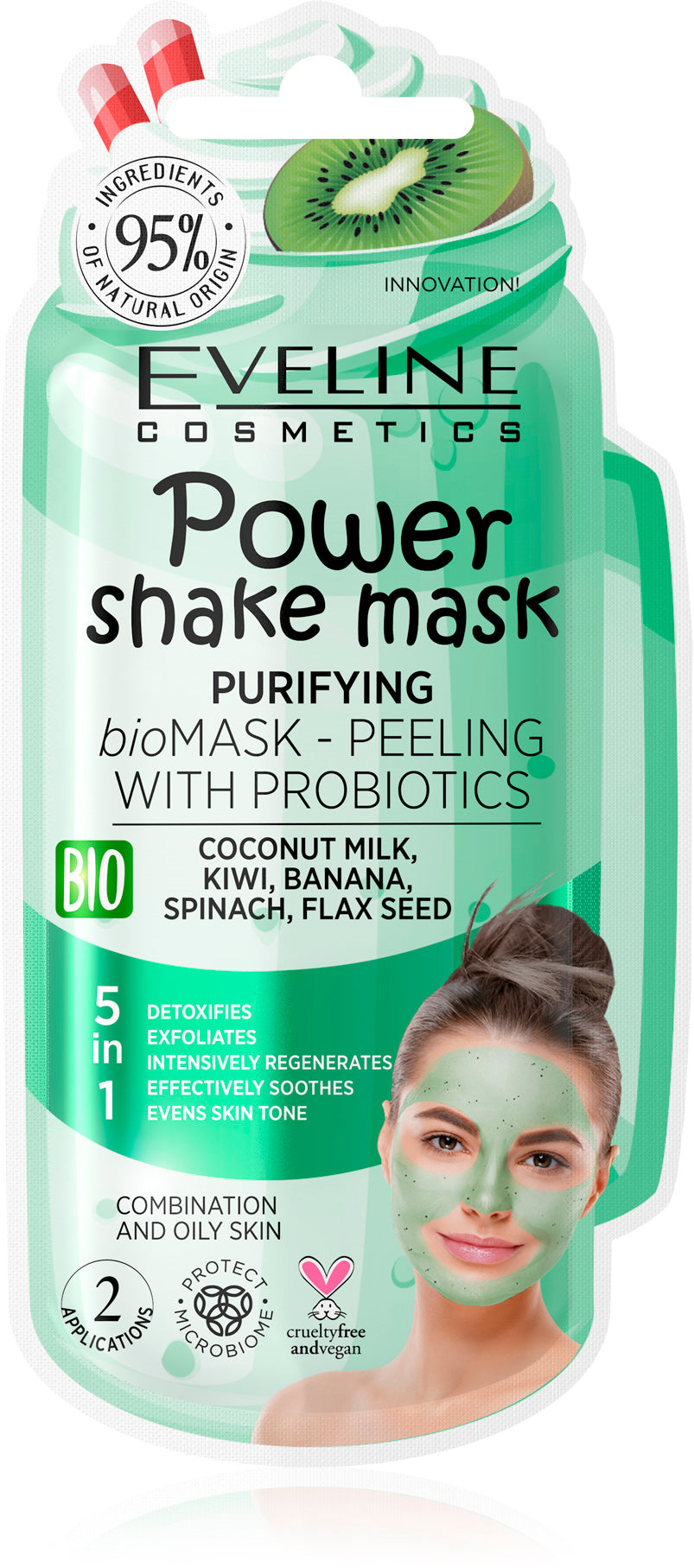 Eveline power shake mask - Purifying 10ml