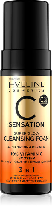 Eveline C Sensation 10% vitC cleansing foam 150ml