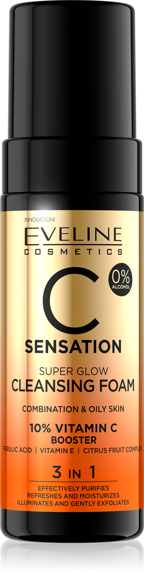 Eveline C Sensation 10% vitC cleansing foam 150ml