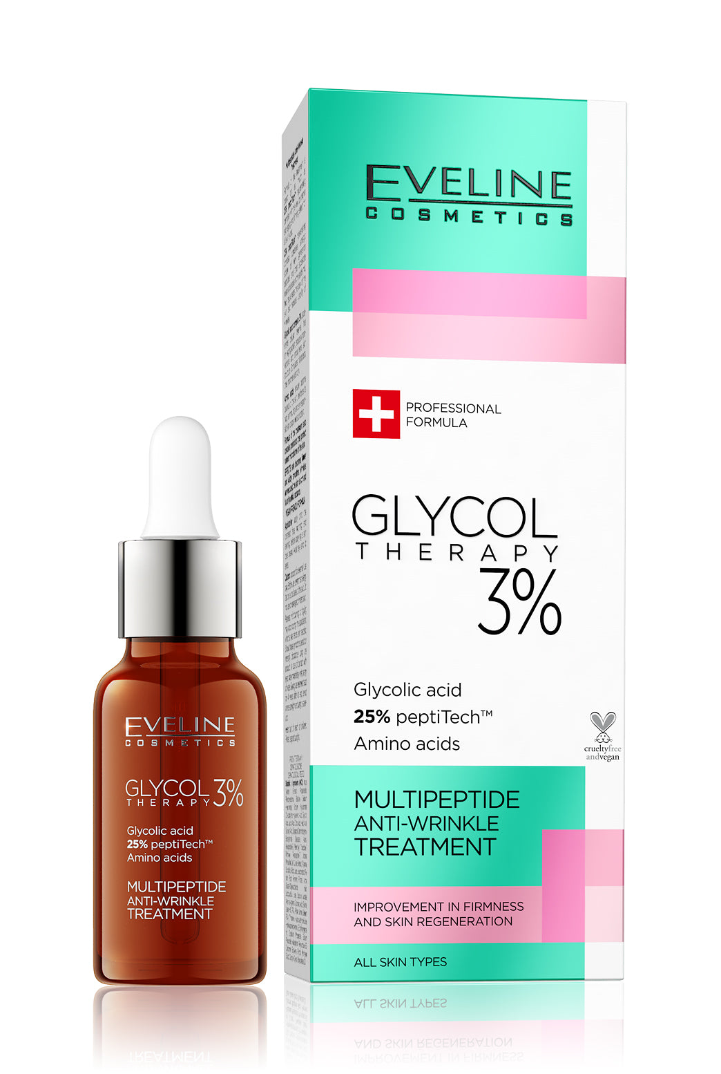 Eveline Glycol therapy 3% multipeptide anti wrinkle treatment 18ml