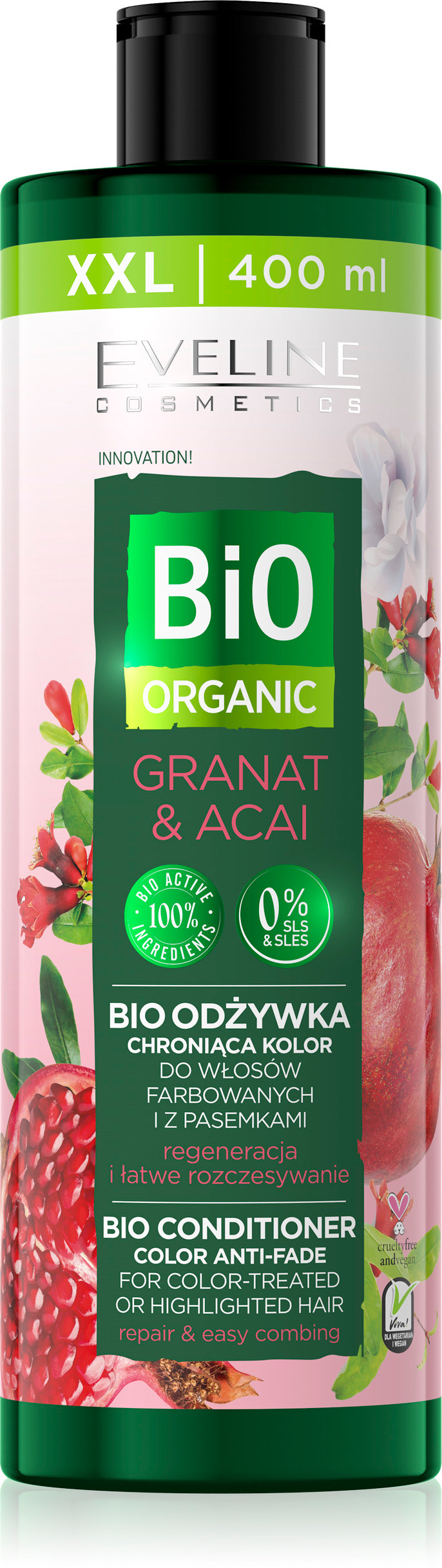 Eveline Bio organic Hair balzam - granat&acai 400ml