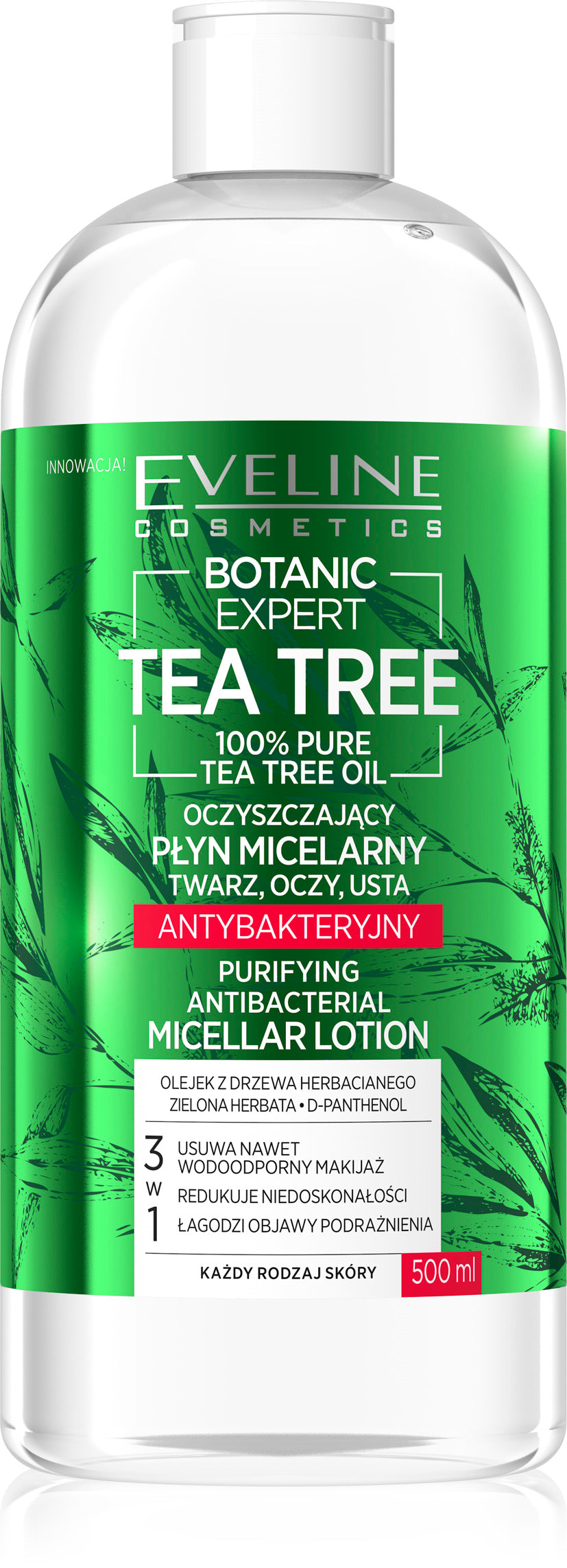 Eveline 100% Tea tree antibacterial micellar losion 500ml