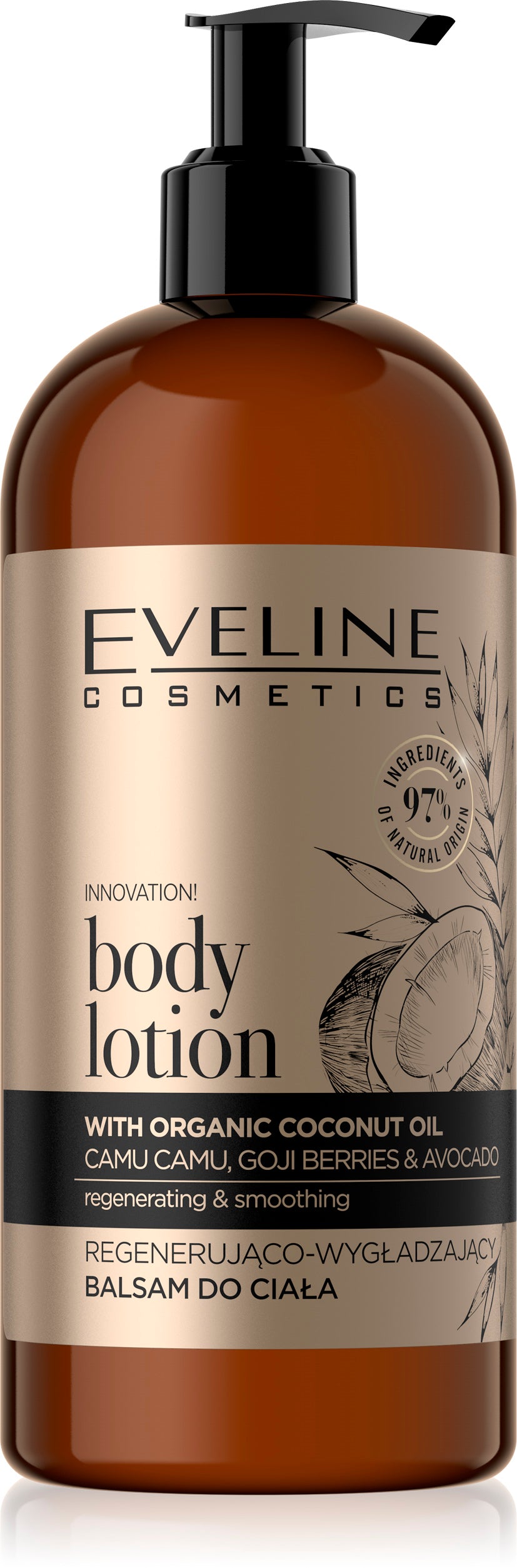 Eveline organic gold b.lotion coconut oil 500ml