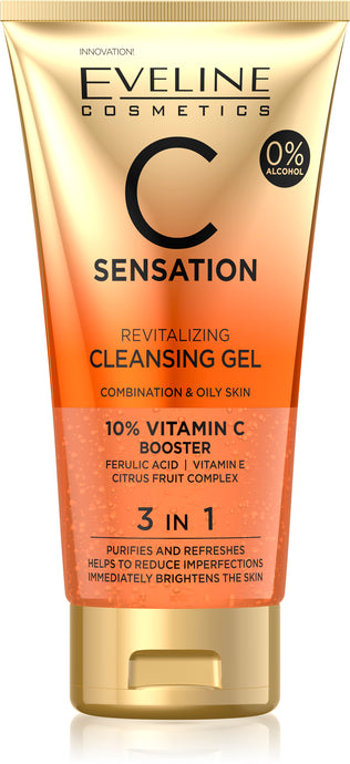 Eveline C SENSATION cleansing wash gel 10% vit C 150ml