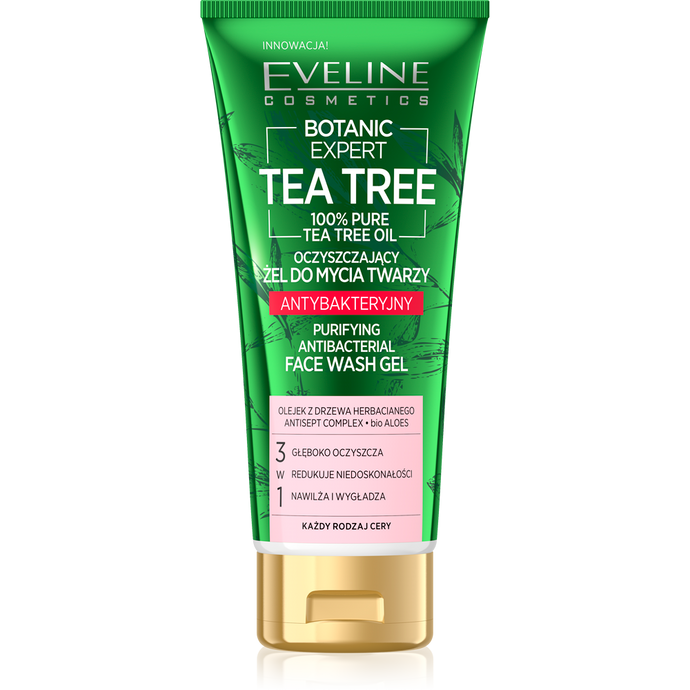 Eveline 100% Tea tree antibacterial face wash gel 175ml