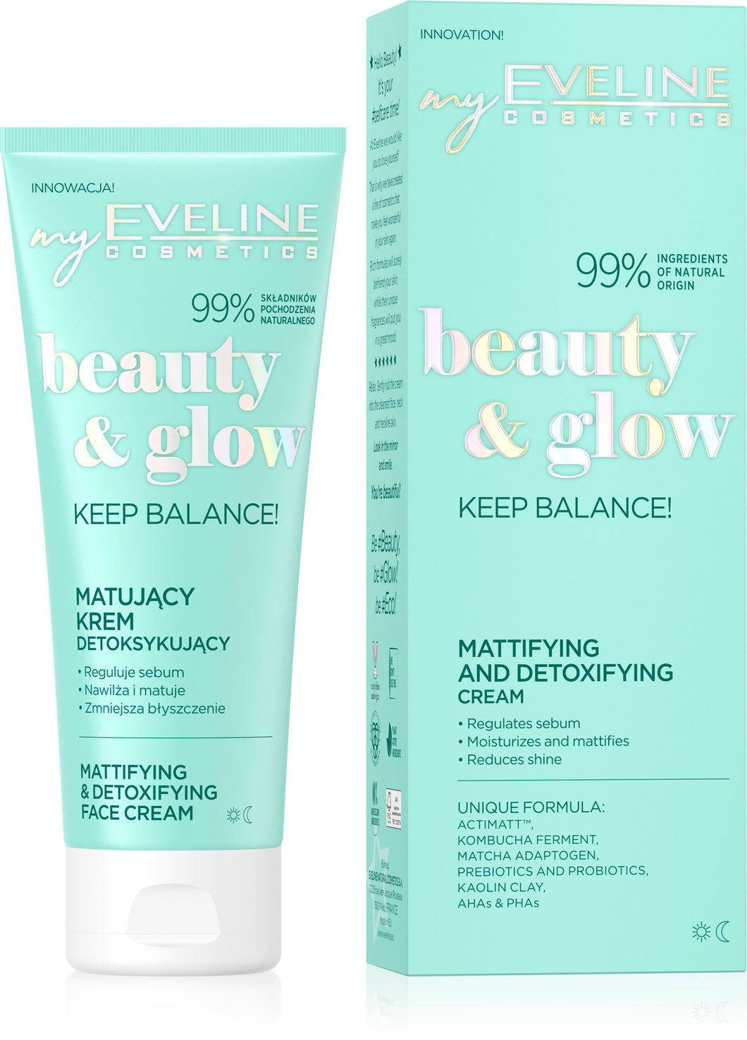 Eveline beauty&glow mattifying cream 50ml