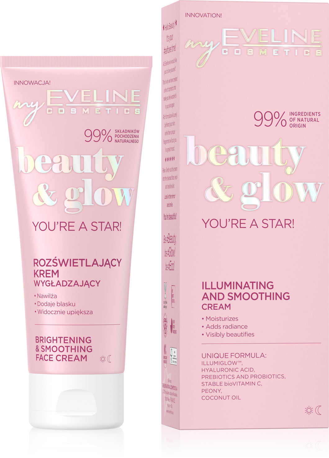 Eveline beauty&glow illuminating d/n krema 75ml