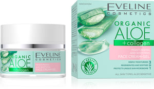 Eveline organic ALOE+COLLAGEN moisturizing krema 50ml