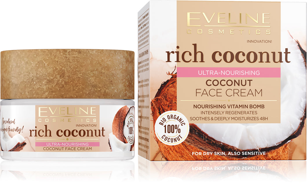 Eveline rich coconut hranljiva krema za lice dan/noć 50ml