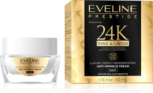 Eveline 24k snail+caviar noćna krema 50ml