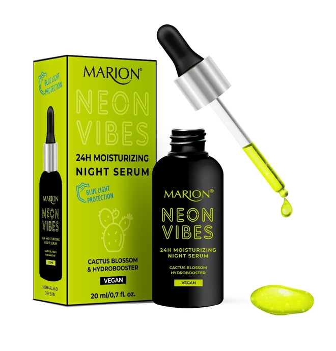 Marion Neon Vibes serum za lice noćni 24h moisturizing 20ml