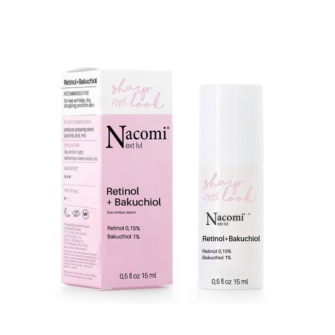 Nacomi next lvl. Eye retinol+ bakuchiol 15ml